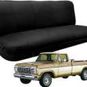 Custom-Fit Bench Seat Covers Replace for 1969-1996 Ford F100 F150 F250 Series Without Headrests, Sandwich Airmesh Fabric Breathable Composite Soft Foam Lining Classic Trucks Seat Protector (Black)