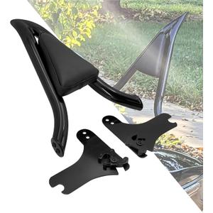 HDBUBALUS Motorcycle Detachable Rear Passenger Backrest Sissy Bar Rear Backrest Cushion Fit for Harley Touring Road King Road Glide Street Glide 1997-2008 Black