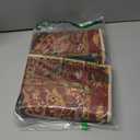 Red Medallion Floral Front Door Mat for Indoor Entrance 18x30 Inche, Retro Traditional Oriental Boho Tribal Absorbent Doormat for Bathroom/Garage/Kitchen/Entry/Back, Washable