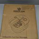 Medical king Foot Spa with Heat and Massage and Jets Includes A Remote Control A Pumice Stone Collapsible Massager with Bubbles and Vibration (Black)