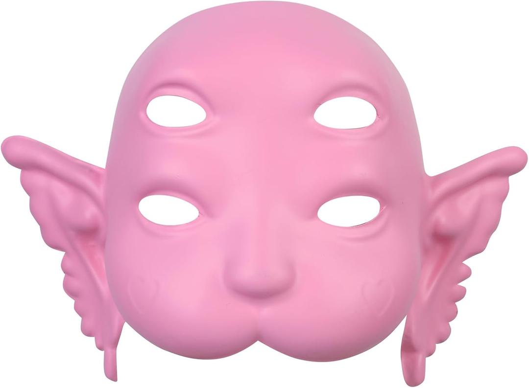 2 x Pink Cosplay Therian Masquerade Half Face Mask DIY Fantastic Cry Baby Mask Costume For Halloween 2 x Pink Cosplay Therian Masquerade Half Face Mask DIY Fantastic Cry Baby Mask Costume For Halloween