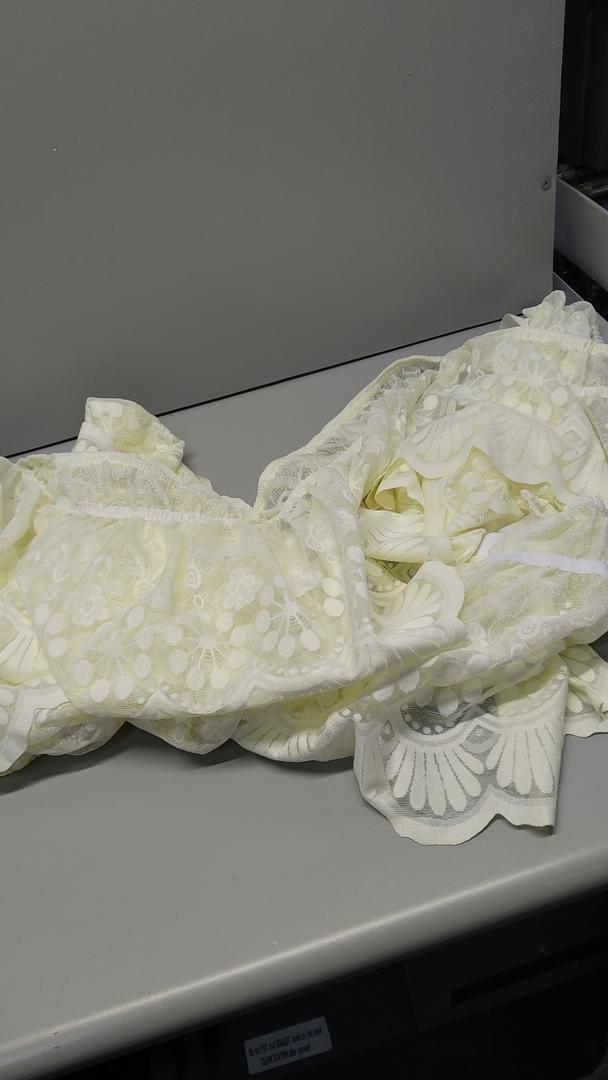 Yalulu 5 Yards Ruffle Trim Embroidered Cotton Pleated Lace Trim for Dress, Pillow, Dolls/Pets Clothes (White)