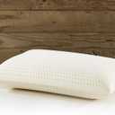 I AM Natural Talalay Latex Medium Support Bed Pillow for Sleeping, Removable and Breathable 100% Cotton Cover, Queen, White