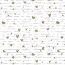 Arkamii Premium Wrapping Paper Set of 4 Sheets Size 34 x 25 inch White Heart Wedding Valentine (18-8995)