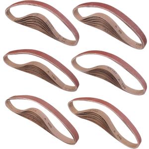 WORKPRO 36 Pack 1 x 30 Inch Sanding Belts, Sandpaper Kit, Aluminum Oxide Abrasive Belts, 6 PCS Each of 60/80/120/180/240/400 Grit, Belt Sander Tools for Woodworking, Metal Polishing, Knife Sharpening