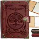 DUROTAN Tree of Life Journals Notebook Gift Set-Unique A5 Binder 400 Page Vintage Leather Suitable for Women & Men writing,Poets,Travelers,as a Diary Dnd Gift