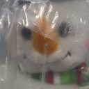 Bearington Big Snowball Christmas Snowman Plush Toy - 14" Soft Stuffed Snowman Plushies for Christmas with Bowler Hat and Knit Scarf - Adorable Snow Man Plush for Kids and Winter Decor (White)