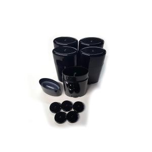 Empty Deodorant Containers - Twist-up, Recyclable, DIY Empty Deodorant OVAL Tubes, Bottom-fill 2.0 Oz (5-Pack, Black)