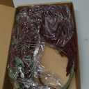 3 Pcs Amaranthus Artificial Flower Faux Burgundy Wisteria Branches Fake Hanging Flowers Wedding Flower Arrangement Photo Props for Party Decoration