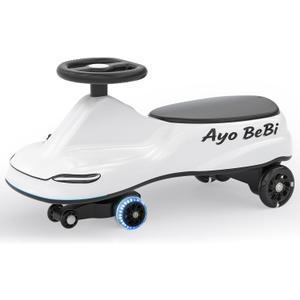 AYO BEBI 12V Electric Wiggle Car with Anti-Lost Tracker,Gift Toy for Age 3+, 32 inches x 13 inches x 17 inches