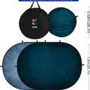 Kate Collapsible Backdrop Pop Up Backdrops Portable Folded Blue Background for Portrait Photography, for Video Conference, for Live Stream, 5x6.5ft