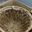 Household Essentials Brown Tall Round Wicker Storage Basket 19'' x 25''