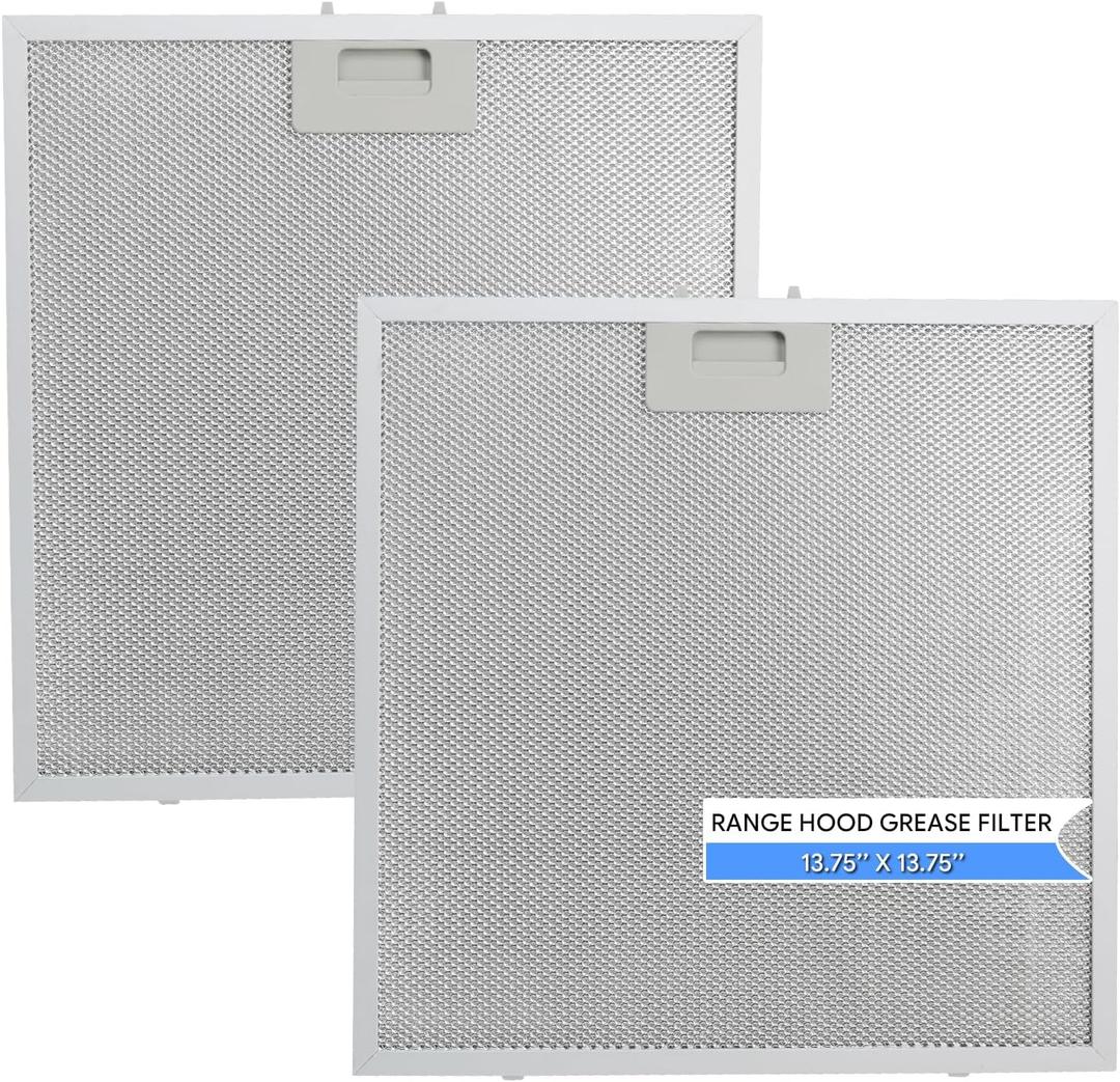 2Pack 13.75''x13.75'' Range Hood Grease Filters Compatible with GE JVX5300DJ1WW JVX5300BJ1TS JVX5300EJ1ES JVX5300SJ2SS Replace#: WB02X27207 AP6039217 4463981