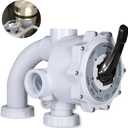 Replacement for 261055 Multiport Valve for Triton And Quad D.E. Pool/Spa Filters, 2" Threaded Port, 7 1/2 Inch Centerline, White Side Mount Valve
