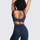 Aoxjox Women's Workout Sports Bras Basic Baddie Fitness Training Gym Bra Yoga Crop Tank (M)