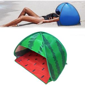 Uveego Mini Head Sunshade Tent, Windproof Design and Portable Sunscreen Pop up Sunshade Curtain, Top Phone Stand and Bilateral Storage Bags for Beach Sunbathing (Green, M)