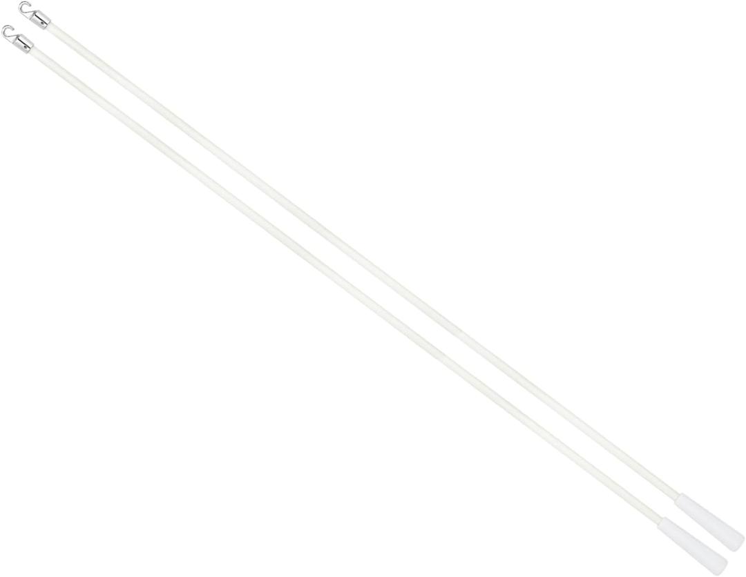 uxcell 2Pcs 40" Blinds Wand Replacement, PVC Blinds Tilt Wand with Hook and Grip, Vertical Blinds Rod Stick for Window Curtain Opener Accessory, White