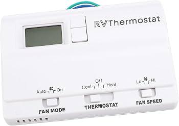 WMPHE Upgrade RV Digital Thermostat with Heat/Cool Systems, Compatible with 83303362 T-Stat Wall Thermostat Air Conditioner, Temperature Adjustment 98°F to 33°F-White