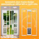 Dog Door for Sliding Glass Door with Magnetic Flat, Installed on Either Left or Right Side，Sliding Door Pet Doggie Door Insert with Lock, Adjustable Height No-Cut Required Doggy Door, Medium 8.6''×12.7'' Flap Size