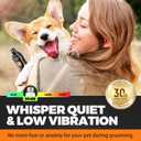 Whisper Quiet Dog Nail Grinder with 4 LED Lights, Safe & Stress-Free for Sensitive Dogs of All Breeds & Sizes, 3 Grinding Bits, 3-Speed, Pet Nail Trimmers, Rechargeable Painless Grooming Kit White