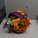 Halloween Table Centerpieces Decorations Halloween Table Artificial Flowers Tabletop Decor for Home Kitchen Indoor Party (Pumpkin)