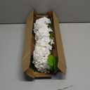 Real Touch White Hydrangea Artificial Flowers (4-Pack) -20" Faux Hydrangea Flowers with Long Stem & Leaves - Realistic Fake Hydrangeas for Home Decor Floral Arrangements Wedding Bouquets Centerpieces