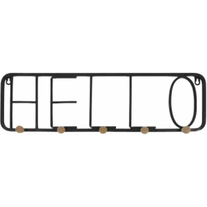 Hello Metal Rack With 5 Hooks 23.62x7.09x1.97