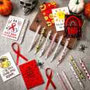 36 Set Red Ribbon Week Say No to Drugs Awareness Little Boo Notepad 0.7mm Mechanical Pencils Drug Free Event Business Charity Party Favor Anti-drug Supplies for Teen School Student