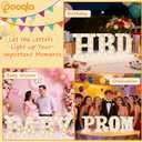 Pooqla LED Marquee Letter Lights Sign, Light Up Alphabet Letter for Home Party Wedding Decoration T