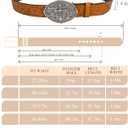 TOPACC Western Belts for Men Woman Western Belt Buckle Cowgirl Cowboy Leather Country Belt for Jeans Pants Gift (Fit waist: 38-40 in)