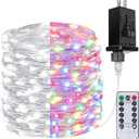 Cool White  Multicolor 66Ft 200LED Christmas Fairy Lights Plug in with Remote, Waterproof String Lights Outdoor Indoor 8 Modes with Timer, Twinkle Lights for Girl's Room Garden Christmas Decorations