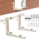 Mini Split Wall Mounting Bracket, Heavy-Duty Wall Bracket for 7000 Btu to 12000 Btu Outdoor Ductless Minisplit Air Conditioner AC Heat Pump Systems, Max 400 Lb Capacity