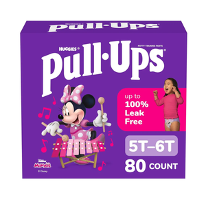 Pull-Ups Girls' Potty Training Pants, Size 5T-6T Training Underwear (46+ lbs), 80 Count (2 Packs of 40)