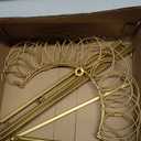 1 PCS Golden Christmas Metal Wreath Stand Holder - Detachable Wreath Holder for Cemetery, Wreath Easel for Wedding Flower Display Wreath Holder for Grave Gravestone Indoor,Outdoor Decorations