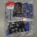 Mepase 4 Pairs Police Socks Men's Funny Novelty Police Officer Crew Socks Gifts for Men Dad Christmas New Year Gift