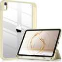 Wenlaty Compatible with iPad (A16) 11th Generation Case 11 Inch 2025, for iPad 10th Generation Case 10.9 Inch 2022 with Pencil Holder, Trifold Stand Protective Clear Back, Auto Wake/Sleep, Starlight