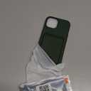 Petocase for iPhone 15 Wallet Case Card Holder Slot Slim Fit Flexible TPU Gel Rubber Soft Skin Silicone Protective Phone Case Cover for Apple iPhone 15 6.1 inch Deep Green