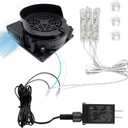 Inflatable Fan Blower Replacement, 12V 1.2A Waterproof Air Blower with 3 LED Light String for Halloween, Christmas, Easter Thanksgiving Day Inflatables Fan Blower, Inflatables Indoor Outdoor