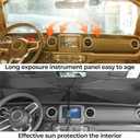 Windshield Sun Shade, JoyTutus Custom-fit Blocks Rays Sun Shade Visor Protector Compatible with Wrangler JL, Easy to Install Car Windshield Sunshade, Keep Your Car Cool for JL JLU 2018-2026 & JT