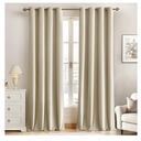 MIULEE Velvet Curtains Beige Elegant Grommet Curtains Thermal Insulated Soundproof Room Darkening Curtains/Drapes for Classical Living Room Bedroom Decor 52 x 84 Inch Set of 2