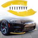 JDMON Front Bumper Lip Splitter Protector Compatible with Dodge Charger SRT Hellcat/SRT 392 / Scat Pack/RT Scat Pack/GT/RT 2015-2021, GT RT Accessories, Yellow 2pcs