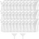 50 Pieces 8 x 4 Inch Plastic Drink Pouches, 16oz Plastic Flasks with Screw Cap and Funnel Flask Pouch for Party, Travel and Outdoor Use, BPA Free, Clear