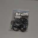 30 PCS Curtain Rings, 1.5 Inch Curtain Rings Metal Drapery Ring for Curtain Rods Black