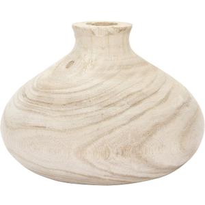 Creative Co-Op Small Paulownia Wood Vase (Each one Will Vary)