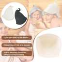 JaGely 2 Pcs Wool Sauna Hat Sauna Accessory Russian Banya Cap Vaporarium Hat Protection from Overheating for Spa Bath Steam Room (Gray,White)