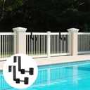 BOXOB 2pcs Pool Pole Hangers, Heavy-Duty Pool Equipment Hooks for Nets Skimmers Brushes Swimming Pools Tool Holder Fence Hooks for Hanging Poles & Accessories