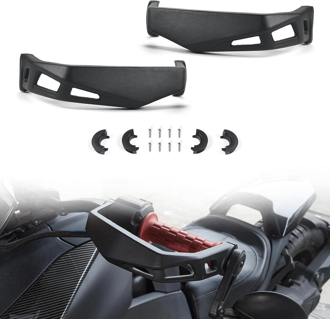 Handguards for Can Am Ryker, 2PCS Aluminum Hand Guard Handlebars Protectors Kits for Can Am Ryker 900, 600, Sport & Rally Edition All Models 2019-2024 Accessories (Replaces #219400998),Black