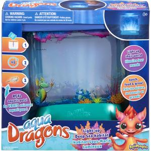 Animagic Aqua Dragons Light-Up Deep Sea Habitat | Build an Aquatic Ecosystem, Watch Prehistoric Pets Hatch & Grow Science Kit | Ages 6+ 