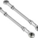 Motoforti 2pcs 132mm Length 8mm Hole Diamete Adjustable Steering Tie Rod Ball Joint for 49cc Electric ATV Go Kart Accessory Steering Column Steering Suspension Silver Tone