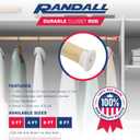 Closet Pole with Wood Construction and Plastic Brackets, 1 3/8" Thick, Natural Finish (4 FT LONG)